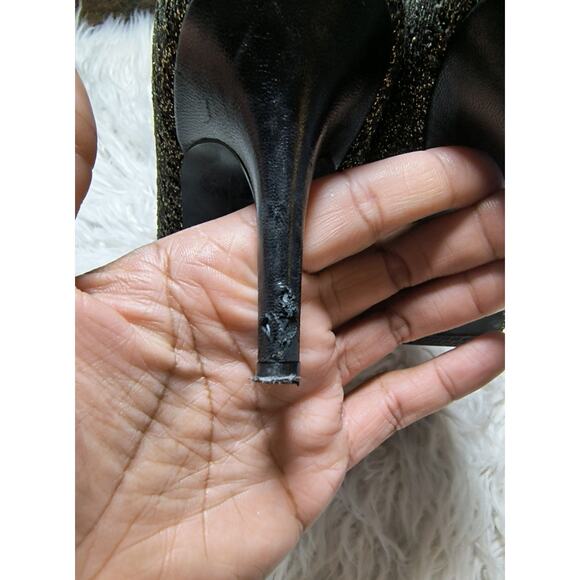 Stuart Weitzman Womens Waverly Metallic Knit Sock Bootie Stiletto Heels US 8.5 - Picture 5 of 9